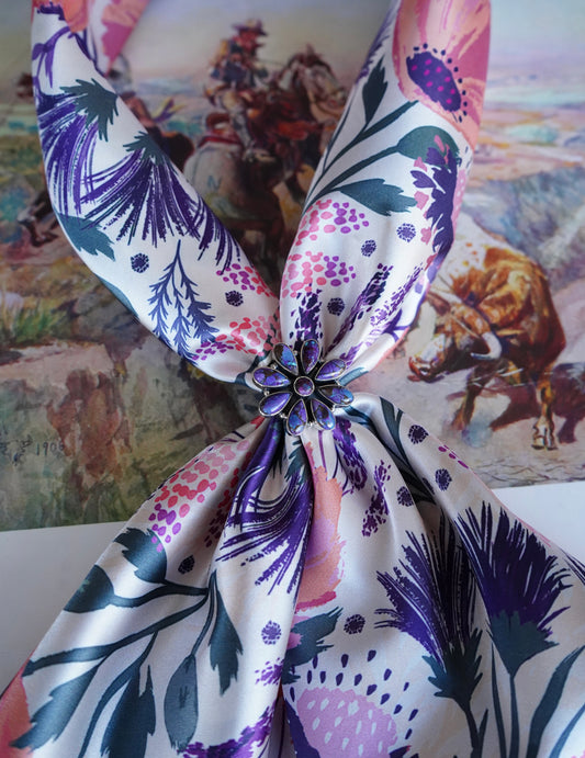 Plum & Coral Floral Wildrag