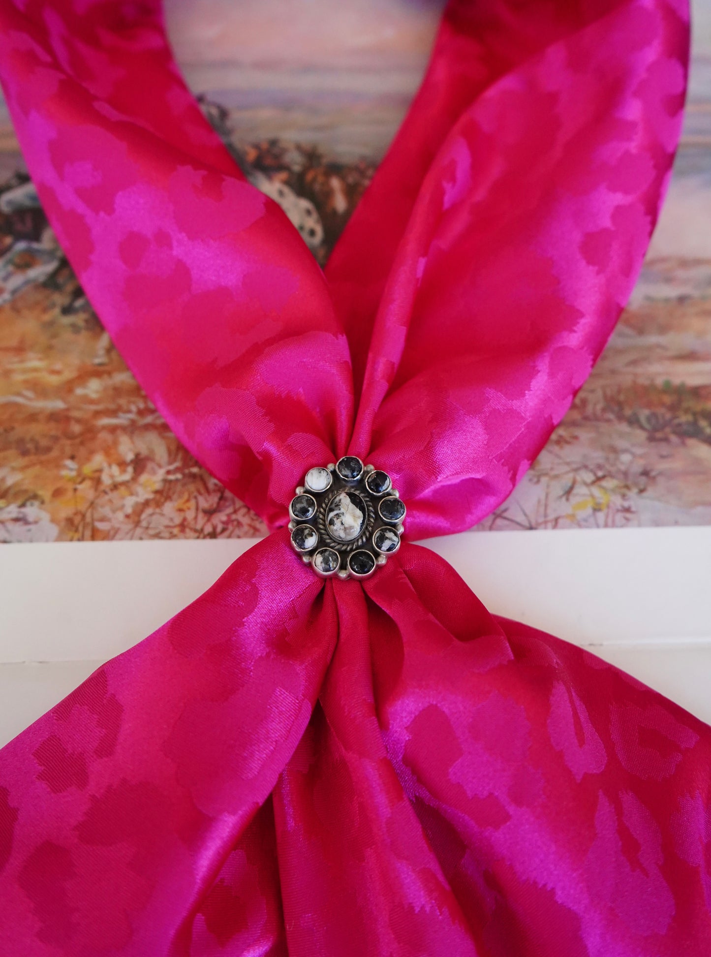 Large Jacquard Cheetah DS Wild Rags