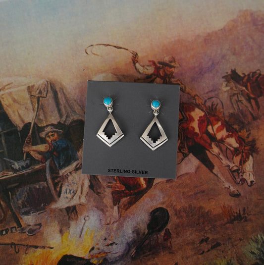 Jerold Francis Turquoise w/ Dangles Stud Earrings