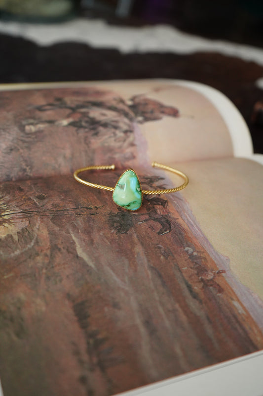 TBP Turquoise & Gold Cuff