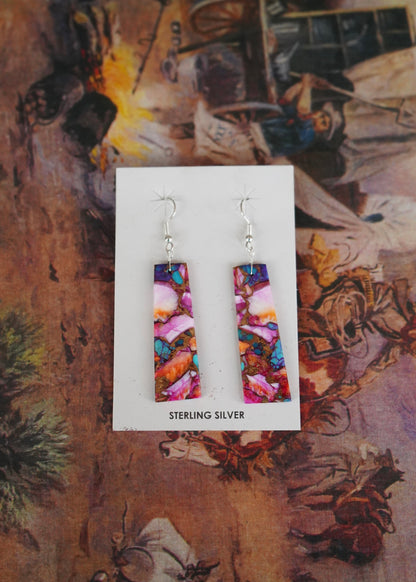 Jameson Pete Turquoise Slab Fish Hook Earrings