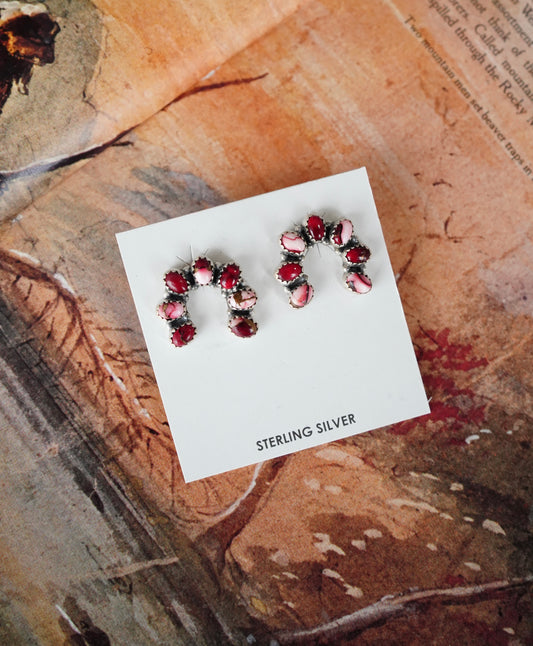 Rose Dahlia Naja Stud Earrings