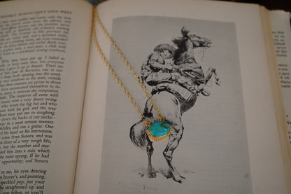 Gold Turquoise Nugget Necklaces