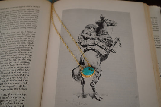 TBP Gold Turquoise Nugget Necklaces
