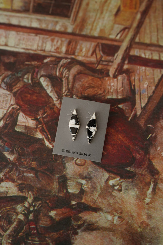 Andrew Enrico White Buffalo Stud Earrings