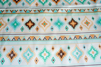 Mint & Tan Aztec Wild Rag
