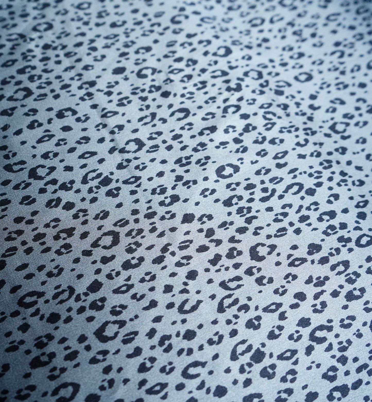 Black & Grey Dainty Cheetah Print Wild Rag