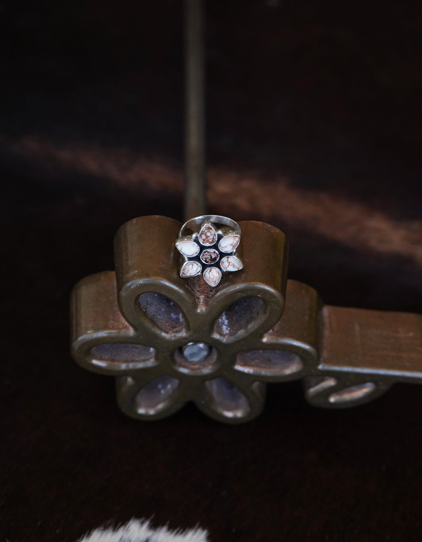 Turquoise Flower Rings