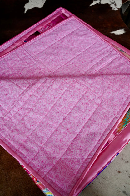 DiYDCo - Handmade Quilted Satin & Cotton Baby Blanket