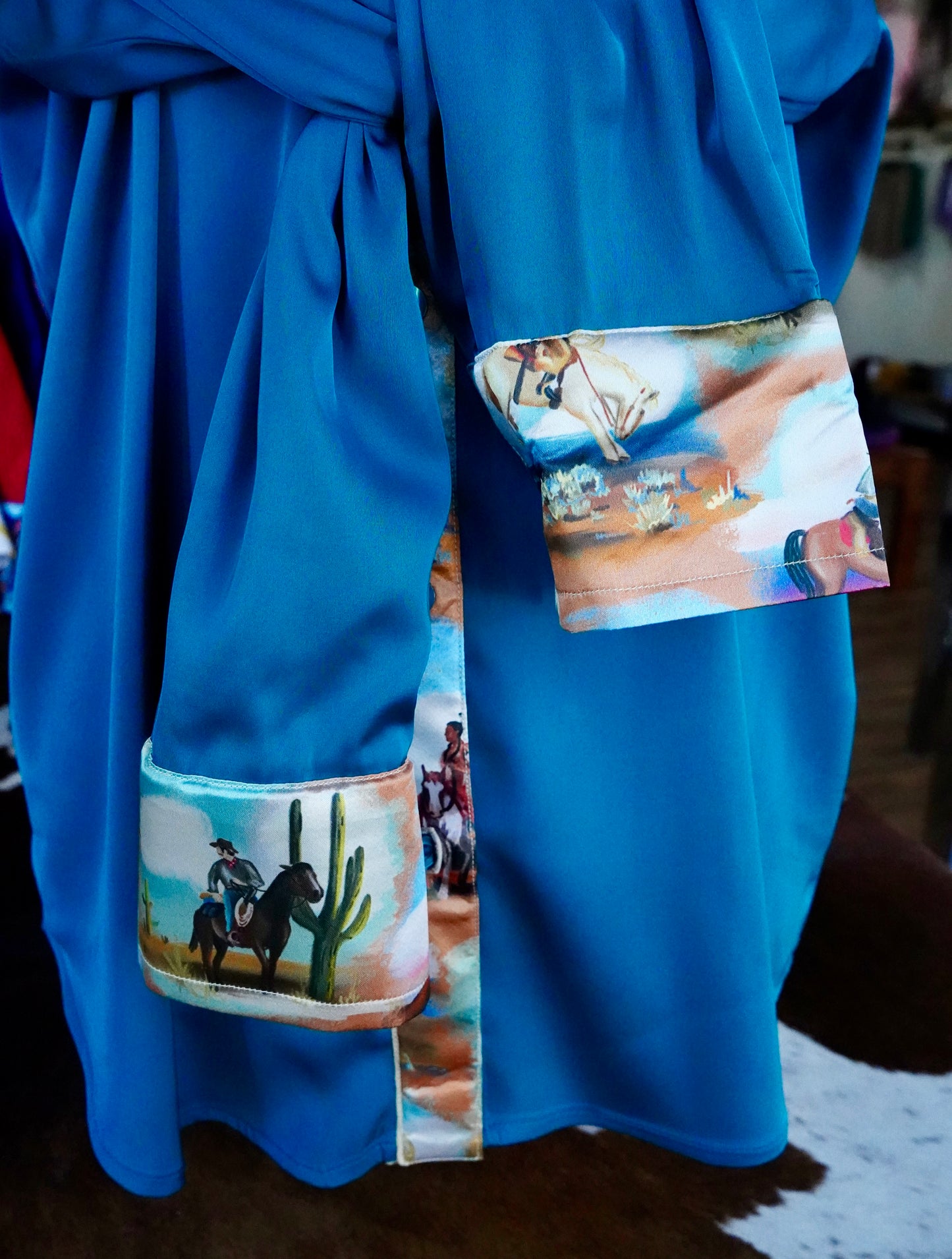 Branded Flowy Satin Button Downs