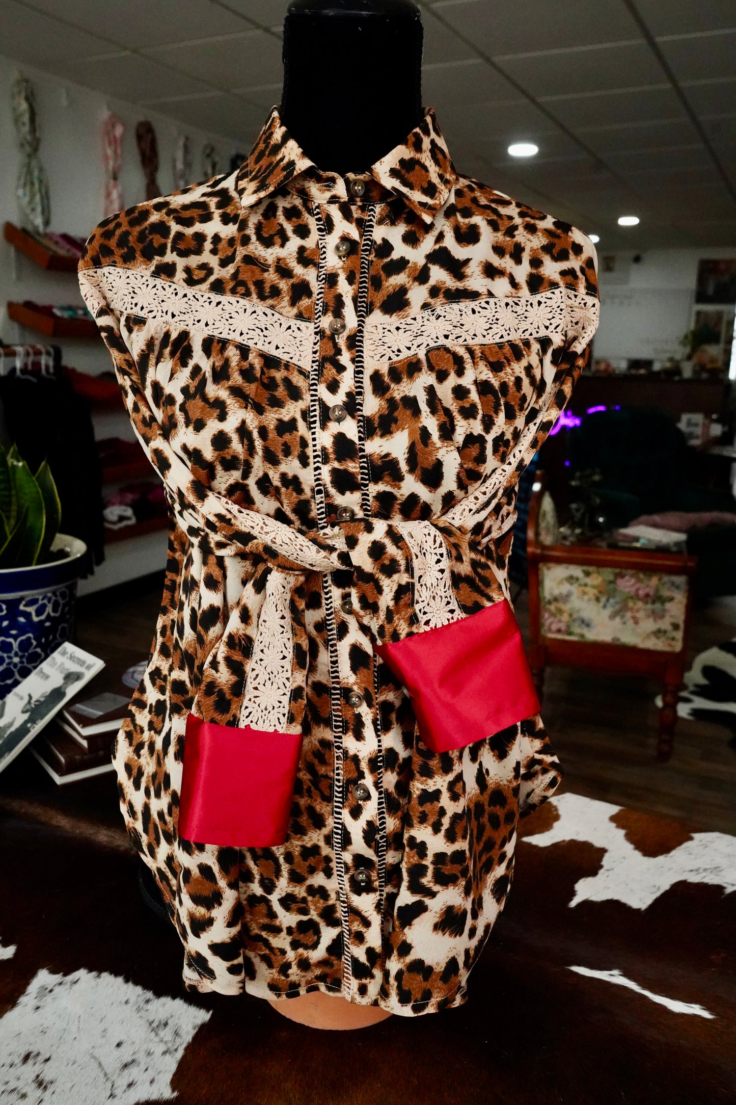 Leopard Lace Button Downs