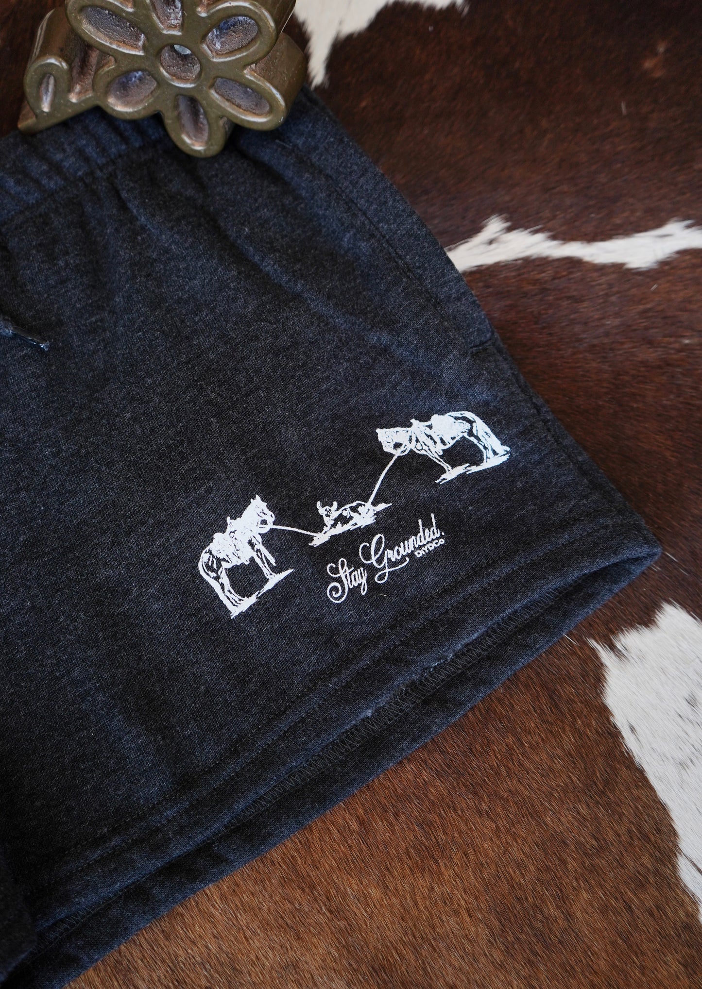 Stay Grounded Charcoal Fleece Shorts w/ Pockets