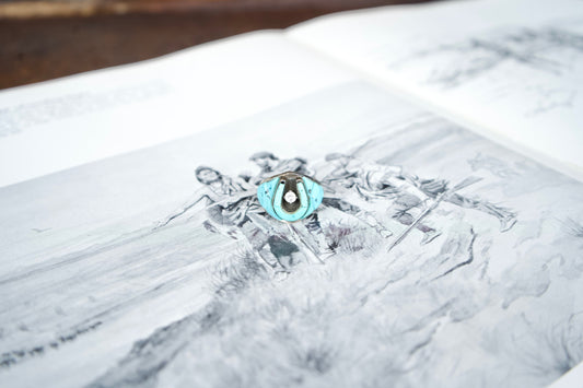 Turquoise Horse Shoe Ring - Sz 10