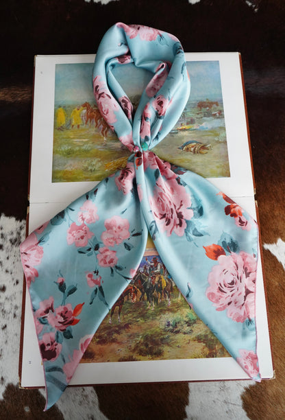 Pink Painted Floral DS Wild Rag