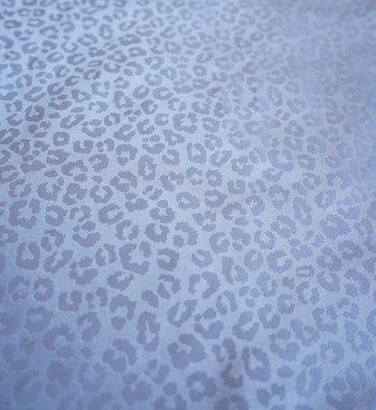 Silver Dainty Cheetah Jacquard DS Wild Rag