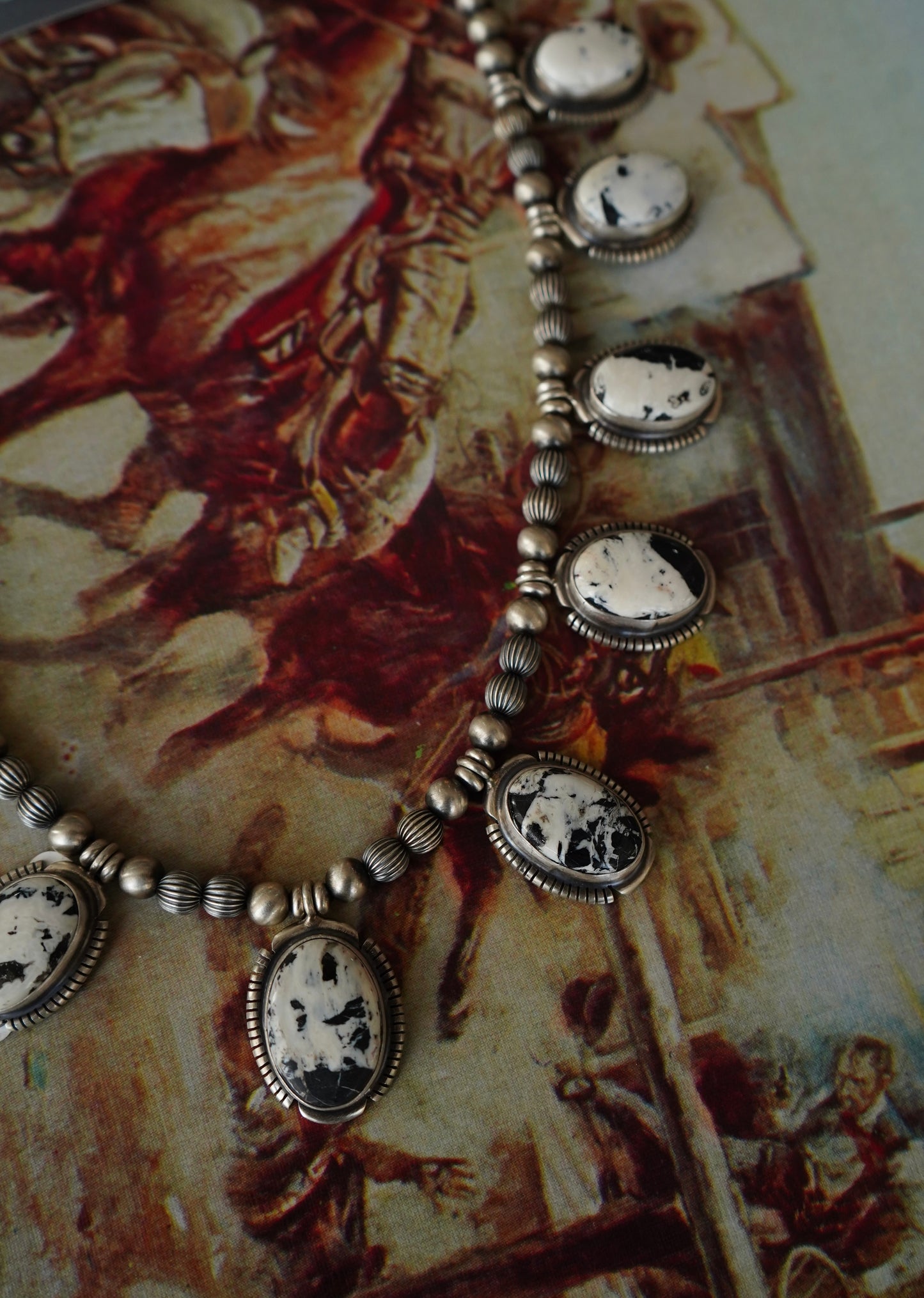 Thomas Fransco White Buffalo Necklace Set