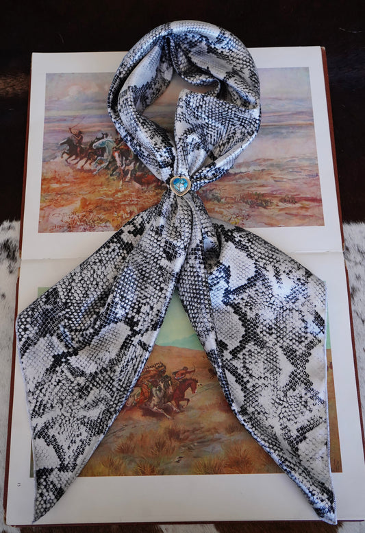 B/W Snakeskin Wild Rag
