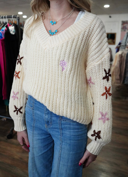Daisy Flower Sweater