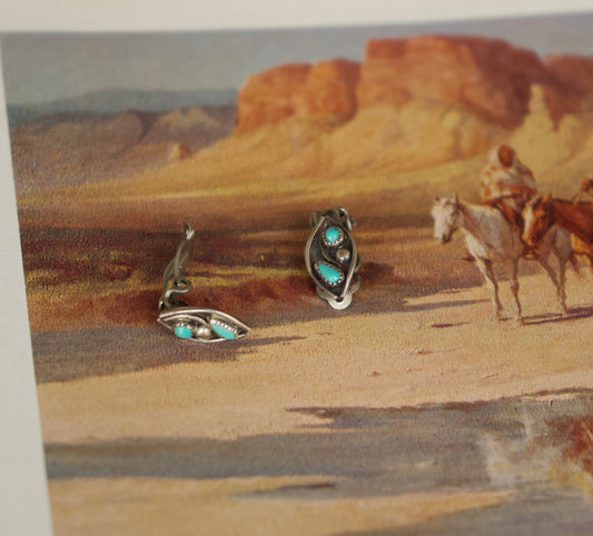 Vintage Zuni Clip on Earrings