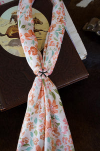 Painted Pastel Floral Double Sided Wild Rag