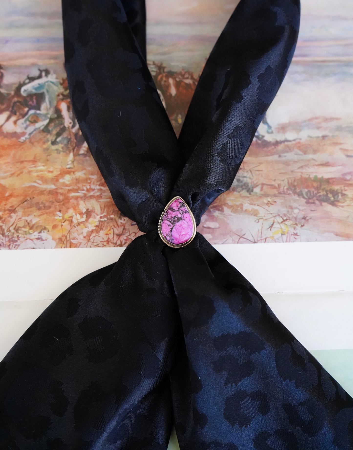 Large Jacquard Cheetah DS Wild Rags