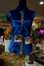 Load image into Gallery viewer, S - Calamity Jane on Royal Blue Button Down