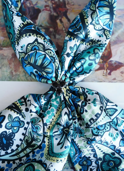 Emerald Floral Paisley Wild Rag