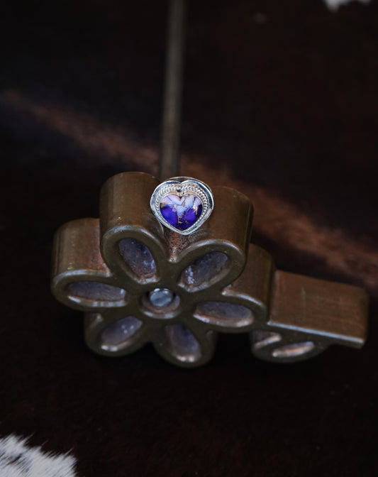 Turquoise Heart Rings - Adj