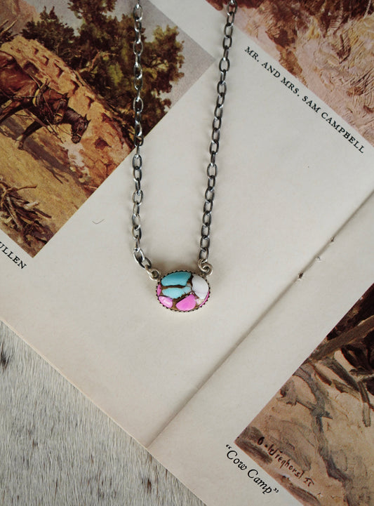 Cotton Candy Nugget Necklace