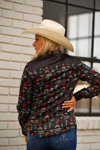 DiYDCo Original Handmade Neon Moon Western Shirt