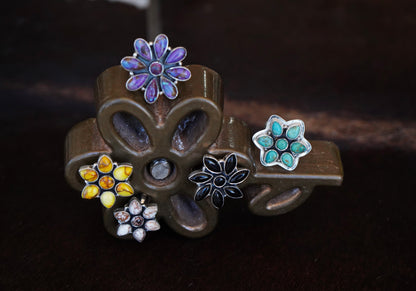Turquoise Flower Rings