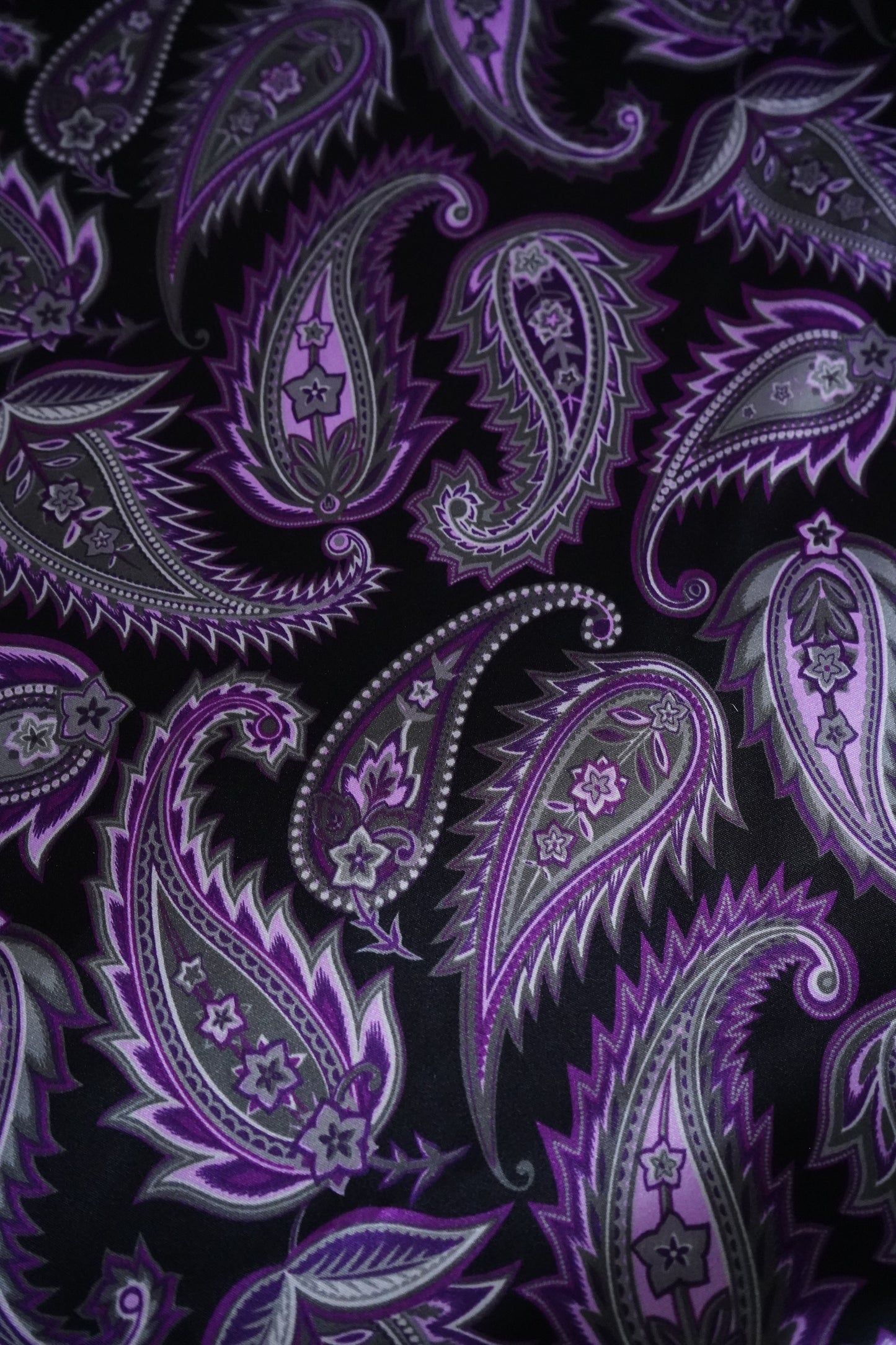 Purple Electric Paisley DS Wild Rag