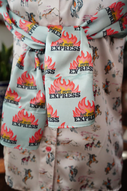 Daisy Original Bucking Scene w/ Hot Mess Express Button Down - Size 8