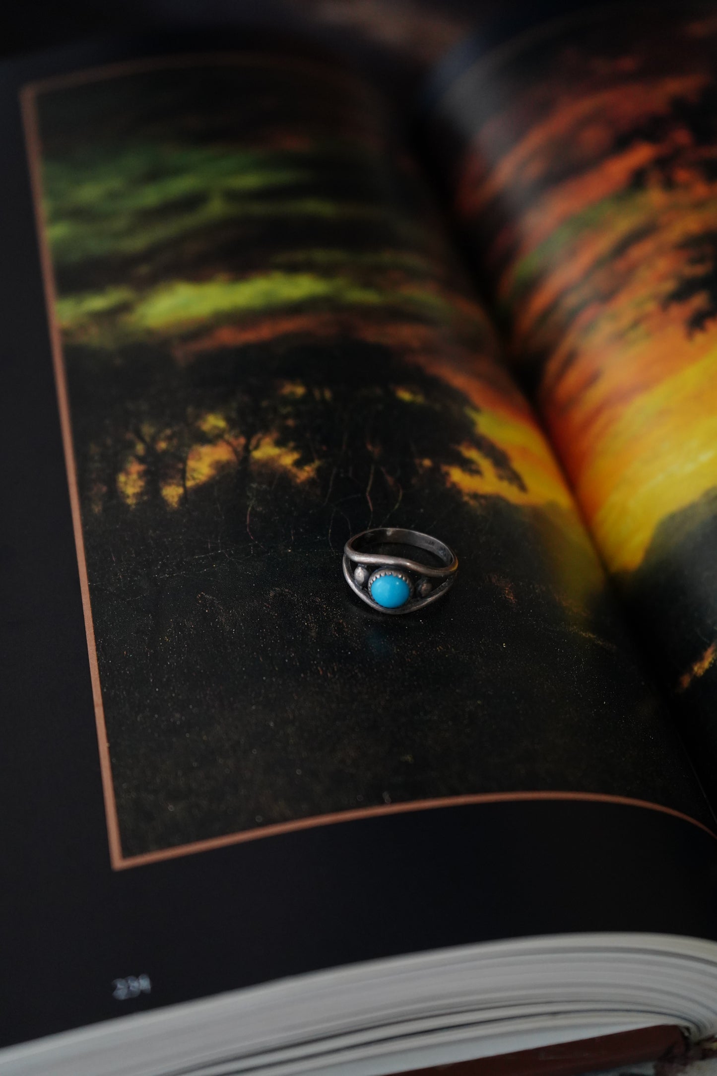 Vintage Dainty Turquoise Ring - Sz 6