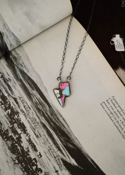 Turquoise Lightening Bolt Necklaces