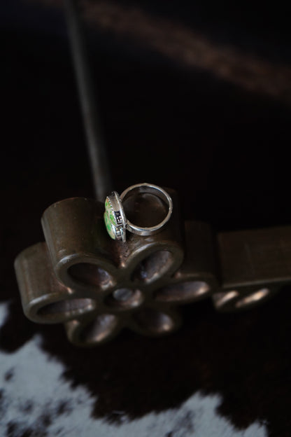 2 Stone Green Sea Sediment Ring - Adj