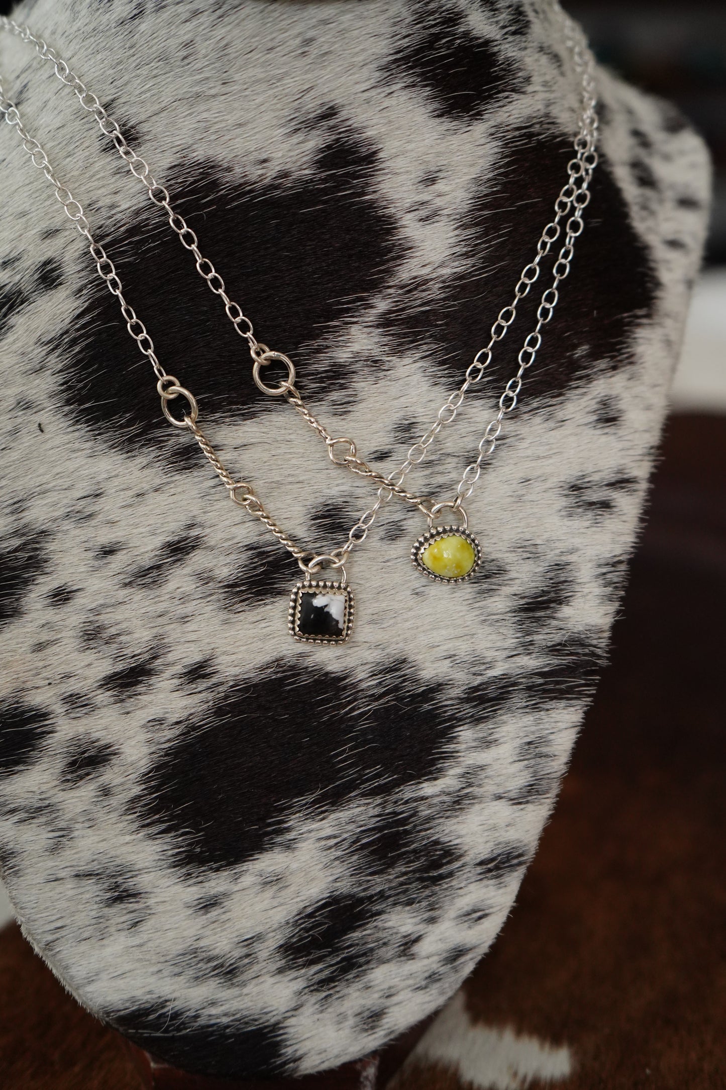 Dainty Stone & Snaffle Bit Necklaces
