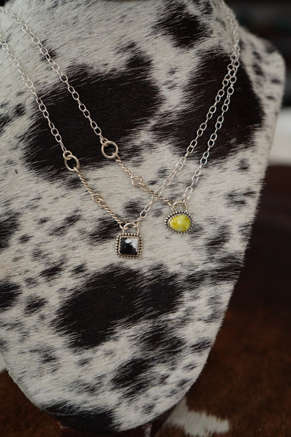 Dainty Stone & Snaffle Bit Necklaces