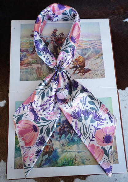 Plum & Coral Floral Wildrag