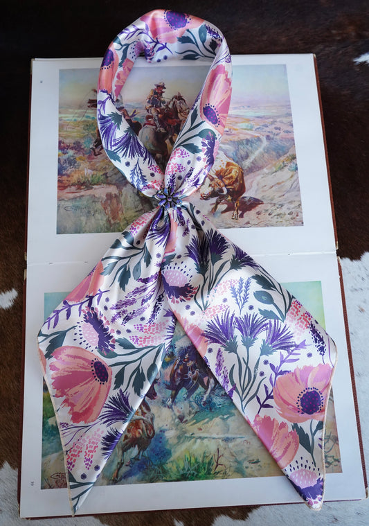 Plum & Coral Floral Wildrag