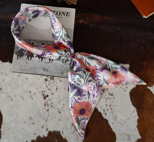 Plum & Coral Floral Wildrag