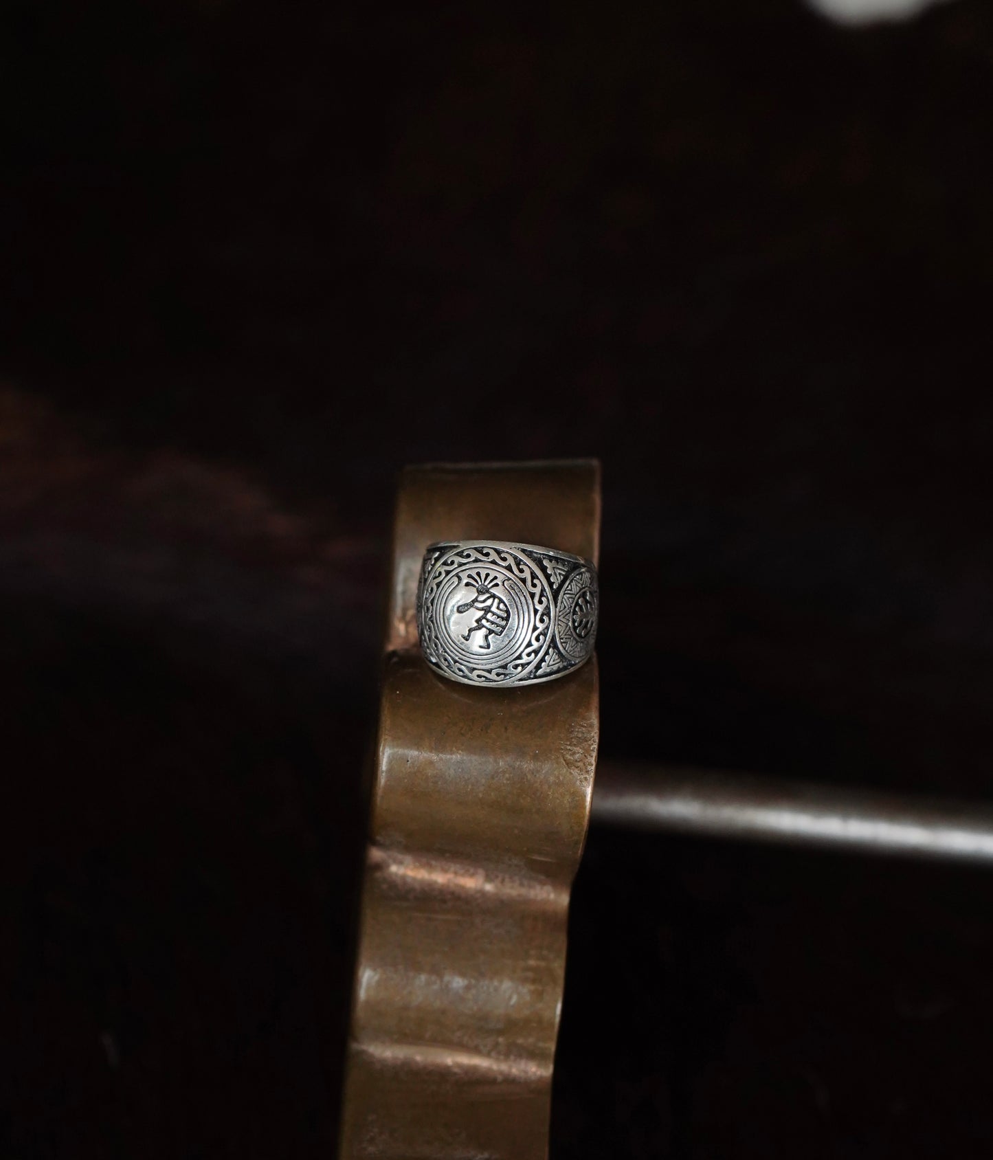 Sterling Silver Kokopelli Ring - Sz 7