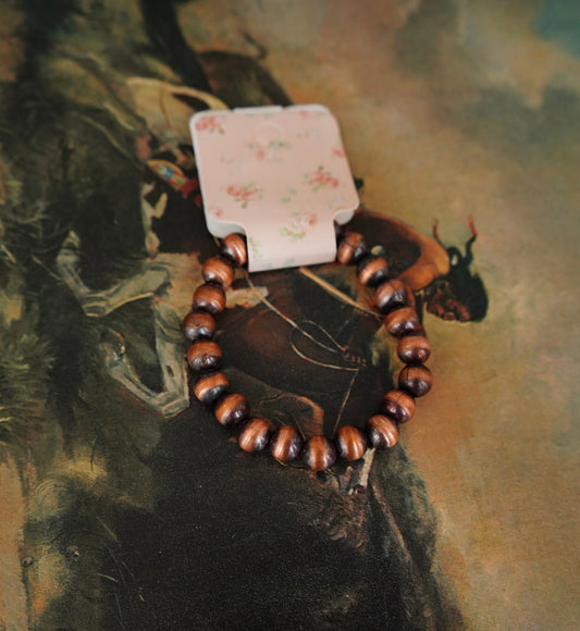 Copper Pearl Stretchy Bracelets