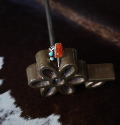 Orange Spiny Popsicle Ring - Sz 7