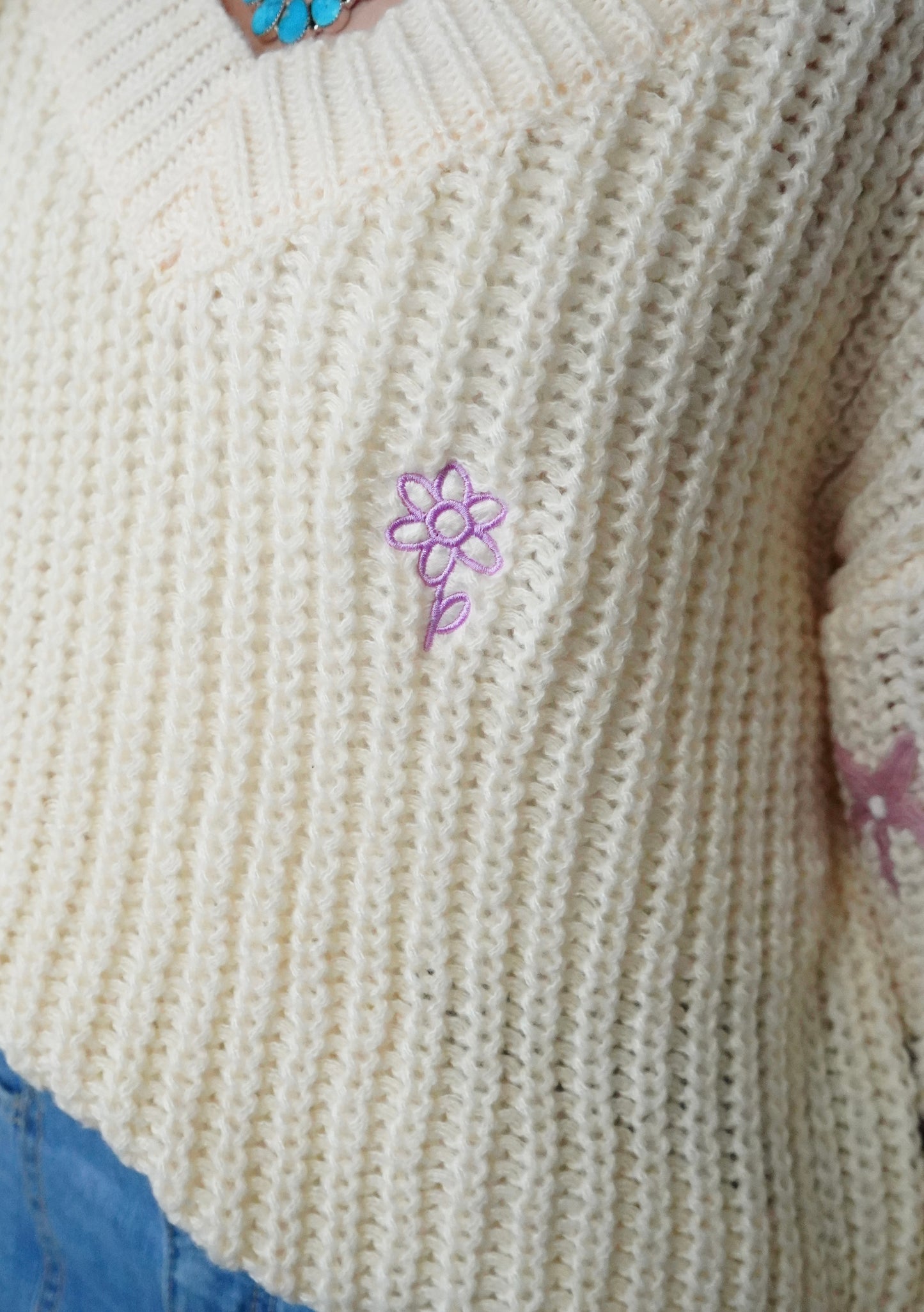 Daisy Flower Sweater