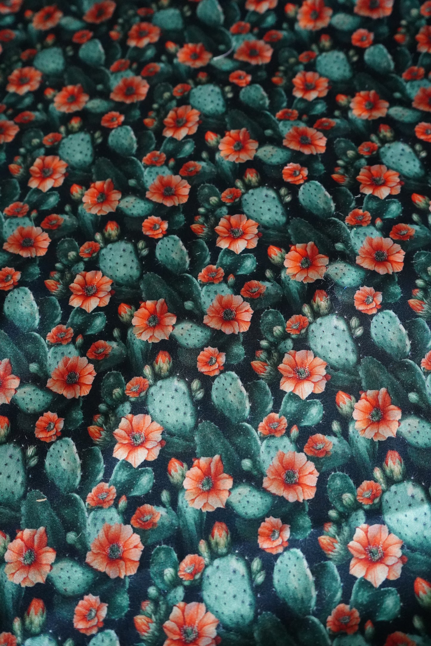 Blooming Coral Cactus DS Wild Rag