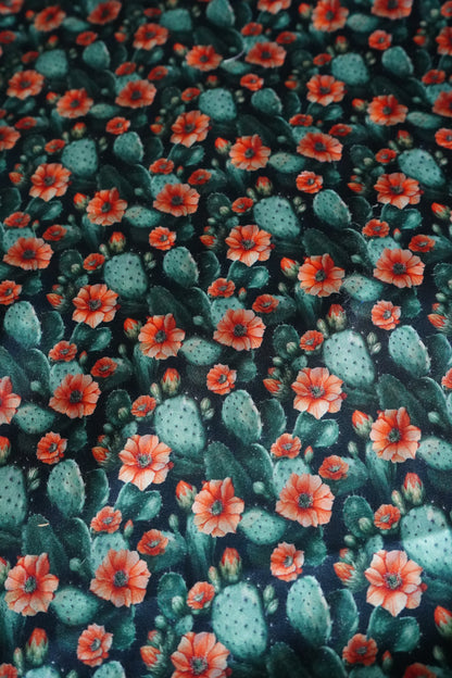 Blooming Coral Cactus DS Wild Rag