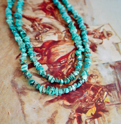 Vintage Turquoise Chip Necklaces