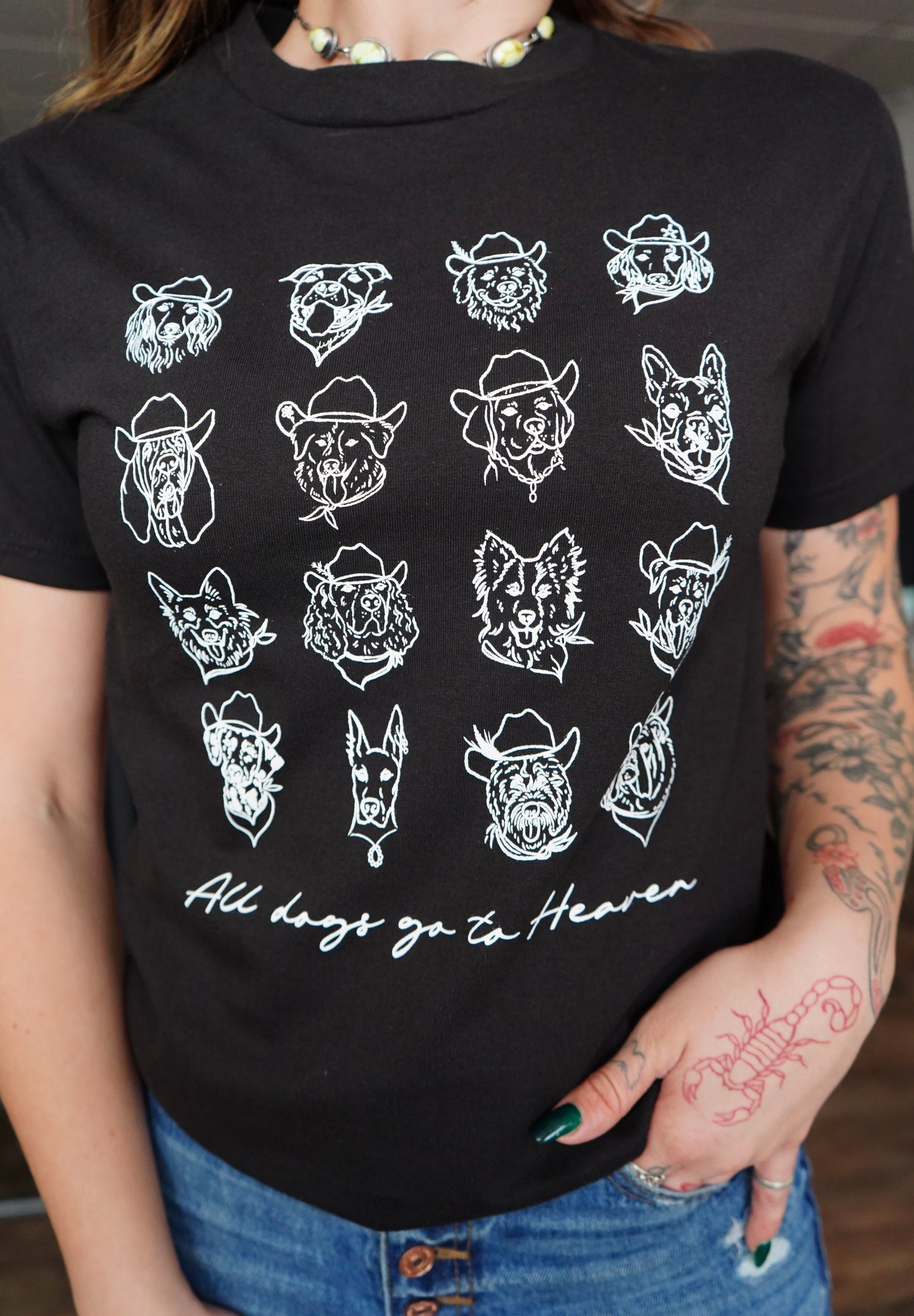 All Dogs - American Apparel Heavyweight Cotton T-Shirt Unisex Youth & Adult