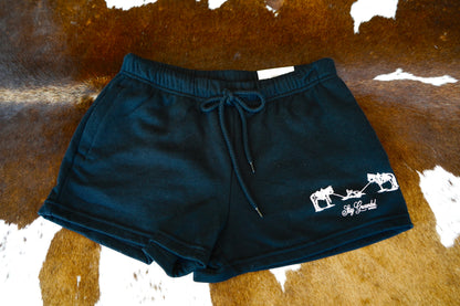Stay Grounded Black Fleece Shorts w/ Pockets